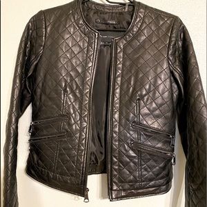 Marc New York quilted black leather jacket
